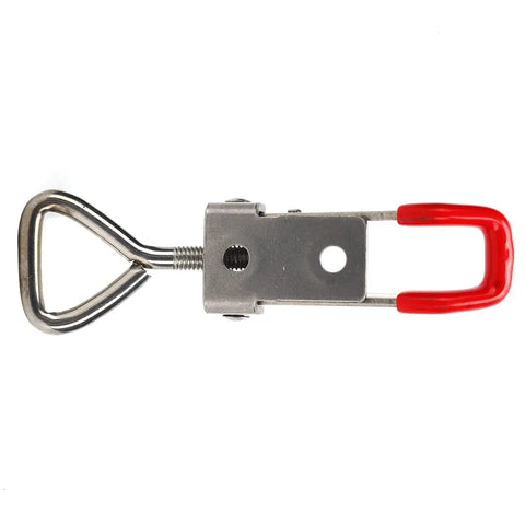 Heavy Duty Stainless Steel Toggle Latch Catch With Quick Clamping Hasp For Cabinets, Toolboxes and Doors Offers Effortless One Hand Operation And Secure Grip For Daily Hustle. red handle