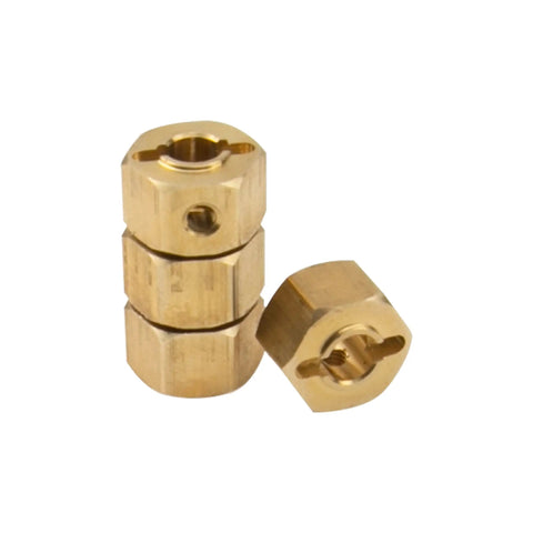 Brass 12mm Hex Wheel Hub Drive Adapter for One Tenth RC Crawler fits Axial SCX10 Wraith 90027 90046 Tamiya CC01 D90 Redcat Gen7