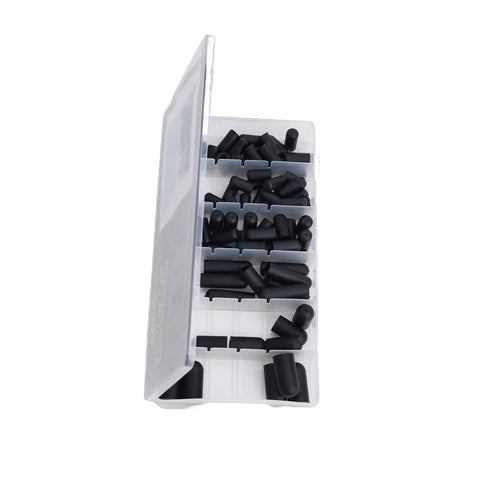 Rubber Vacuum Hose Cap Kit for Carbs and Vacuum Lines 80 piece assortment neatly organized in plastic case