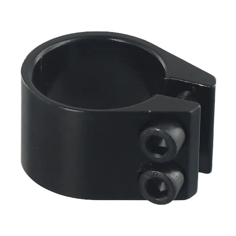 Double Bolt Aluminum Seatpost Clamp For Bikes, 31.8mm Diameter, Lightweight But Tough, Black And Silver, Premium Forged Alloy