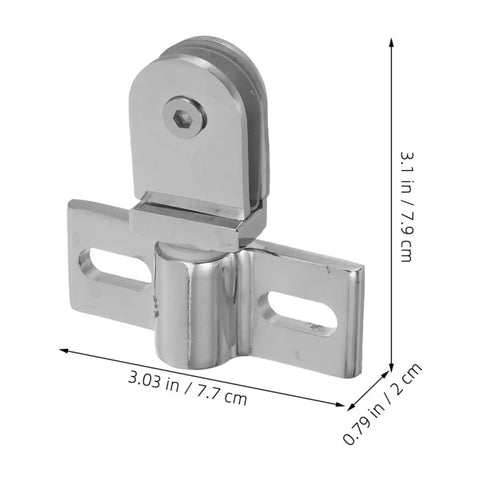 Glass Door Pivot Hinges With Bidirectional Opening And Easy Install Zinc Alloy Clip Hinges In Silver Finish for shower doors