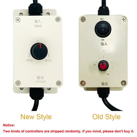 Comparison of new and old style speed controllers for 100W Concrete Vibration Motor With Speed Controller For 110V 3600 RPM.