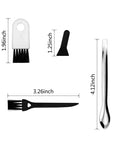 17 Piece Herb Grinder Cleaning Kit With Scrapers Spoons Long And Short Brushes And Storage Box Durable And Reusable For Quick Cleanups Of Herb Grinders And Pipes showing various tool sizes