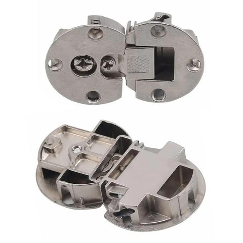 Heavy Duty Zinc Alloy Concealed Cabinet Door Hinges And Adjustable Hidden Hardware For Wood Furniture And Cabinets, 65x40mm size.