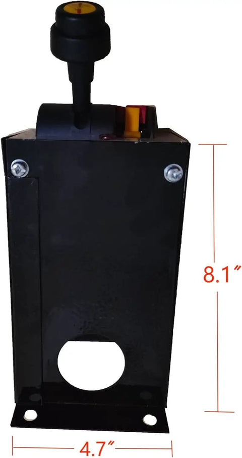 Front view of Dual Valve PTO Control Kit for Dump Trucks and Dump Pumps with Kickout and Console Tower 8.1" x 4.7"