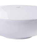 Round Ceramic Above Mount Bathroom Sink With No Overflow Center Drain BA351 Premium Porcelain Basin For Modern Bathrooms