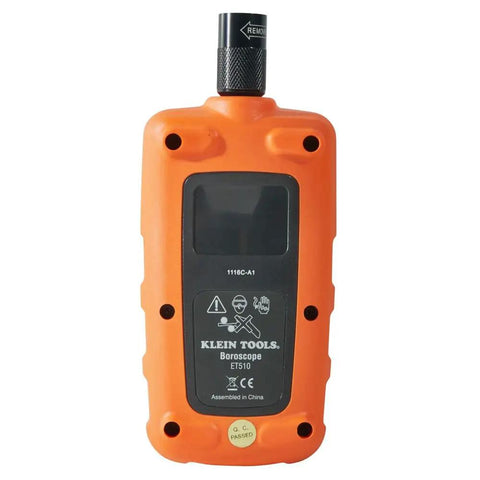 Rear view of ET510 Borescope With 17mm Gooseneck Camera, High Resolution Internal View, Mirror Image Preview, Adjustable LED Work Light.