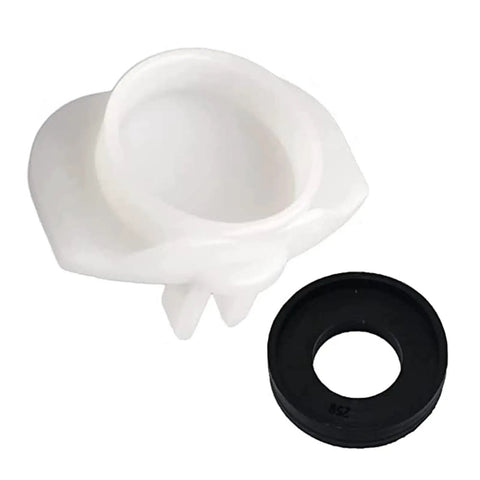 4 Pack 101237 Cup Seal And Diverter Gate For Tub Spout Bath Faucet Leak Fix Parts Quick Swap with white rubber diverter and black seal ring.
