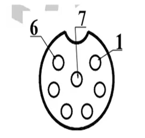 Schematic diagram of Rock Solid Small Linear Optical Incremental Encoder with 5V A B Z output KA200, showing connector pins.