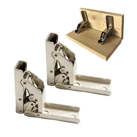 Two Piece 90 Degree Folding Hidden Hinge For Tables And Cabinets Built Tough Heavy Duty Bracket Hardware Made From Cold Rolled Steel
