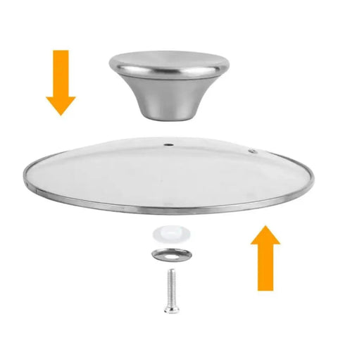 Awesome 10 Piece Pot Lid Replacement Knobs With Curved Loop Handles For Smooth One Hand Lifting Plus Stainless Steel Dishwasher Safe Cookware Parts Kit stainless steel pot lid knob with screw and washer for lid replacement