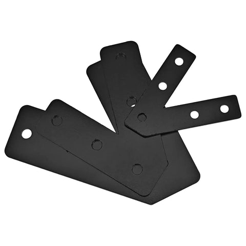 Black Six Piece 45 Degree L Brackets For Aluminum Profile Extrusion Corner Braces Joining Plates 2020 Series Heavy Duty