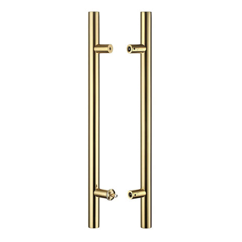 Heavy Duty Back To Back Push Pull Door Handle Set Built Tough 900mm 36 Inches Stainless Steel SUS304 PVD Finish