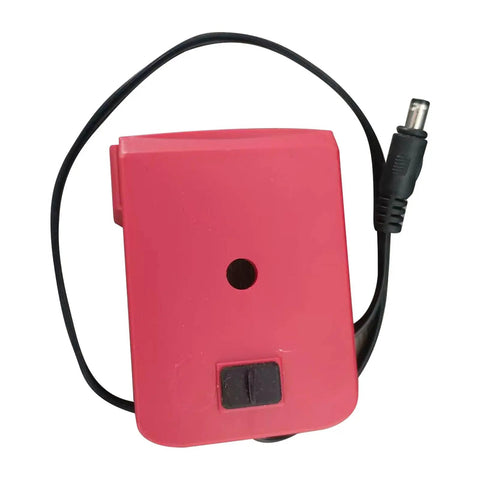Cordless Mini Bench Grinder With 3 Inch Wheel And Variable Speed Shifting From 2000 To 6000 Rpm red power unit with cable and switch.
