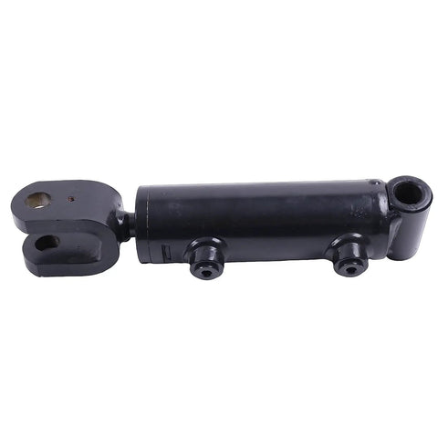 Straight Up Premium Hydraulic Steering Cylinder 39038 39038GT for Genie Scissor Lift, durable black steel design, side view.