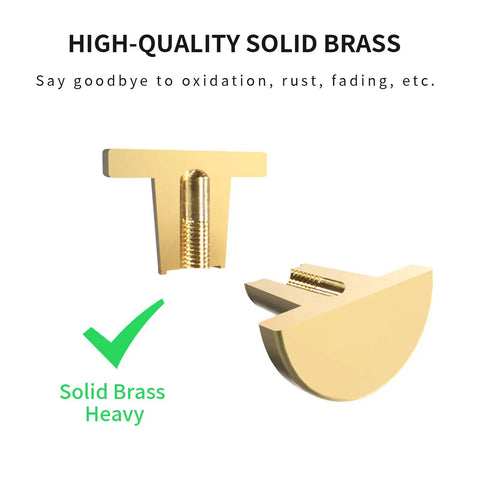 Solid brass component of Gold Brass Drawer Knobs 25mm 1 Inch 6 Pack Round Cabinet Hardware showcasing durability and smooth finish.