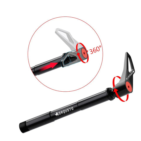 1.5mm Thread Pitch Front Thru Axle For 15x110 RockShox Suspension Forks With Telescoping Rotating Handle Beefed Up 6061 Aluminum Alloy MTB
