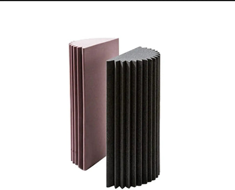 Studio Ready Acoustic Foam Panels To Kill Background Noise And Boost Room Vibes For Home Offices Studios And Classrooms Premium Sound Dampening Tiles, featuring black and purple panels.
