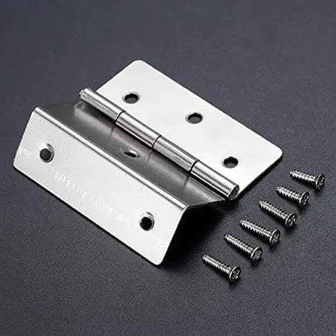 Vintage 59mm 6-Hole Three-Fold Hinges Set For Cabinets Boxes And Suitcases Durable Zinc Alloy Hardware with screws
