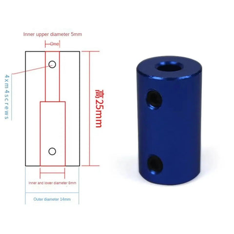 Compact Linear Motion Guide D14L25 Aluminum Alloy Rigid Shaft Coupling dimensions and blue shaft coupler