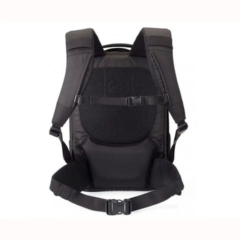 Back view of Urban Style Dope 17 Inch DSLR Laptop Backpack With Dedicated Camera Gear Compartments Fits Pro DSLR And Mirrorless Cameras Lenses Flashes Tripod And 17 Inch Laptop All Weather Cover, showing ergonomic straps and padding.