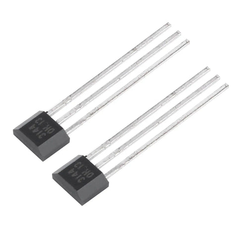 Dope Pro Grade High Sensitivity Hall Effect Sensor Switch 3 Pin SIP Magnetic Detector For Automotive And Industrial Gear Wide Temperature Range 24 To 50V Pack Of 10, two SIP sensors
