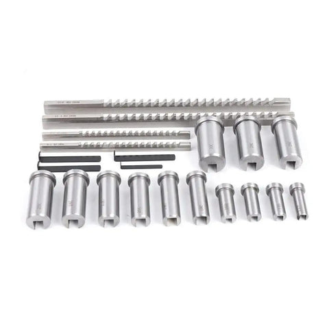 22 Piece HSS Keyway Broach Set For Lathe Industrial Broaching Tools Metric Sizes B4mm B5mm C6mm C8mm Heavy Duty Cutting Bits