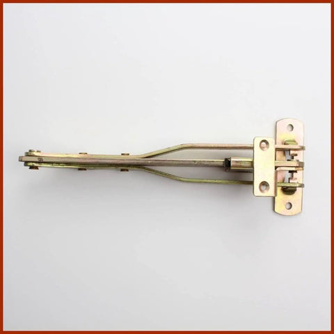 Heavy-Duty Door Hinge With Silent Hydraulic Buffer, 18-Position Adjustable Self-Locking Furniture Hinge, top view on white background