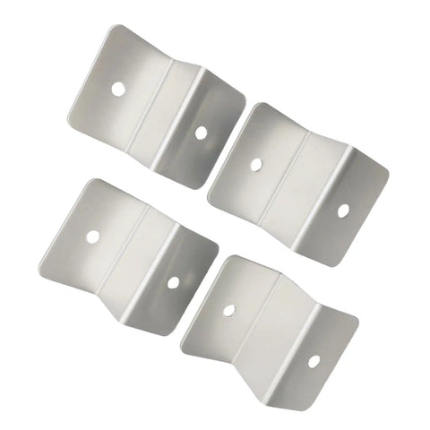 Four Z Bracket Solar Panel Mounting Kit For RV And Boat Roofs Off Grid Ready With Nuts And Bolts 4 Mounts Heavy Duty Stainless Steel Hardware