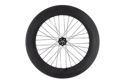 Carbon Single Speed Track Wheelset 88mm Clincher Rims Matte Finish 23mm Wide Lightweight Durable Toray Build For Street And Track Cycling Performance Racing