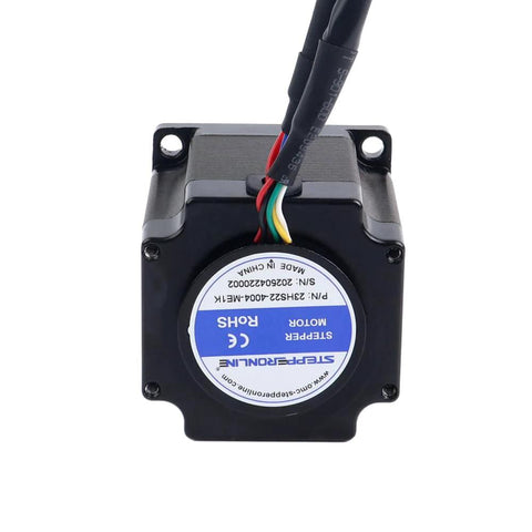 Compact closed loop stepper motor with encoder for precise motion control, Nema 23 size, high torque, and smooth feedback.