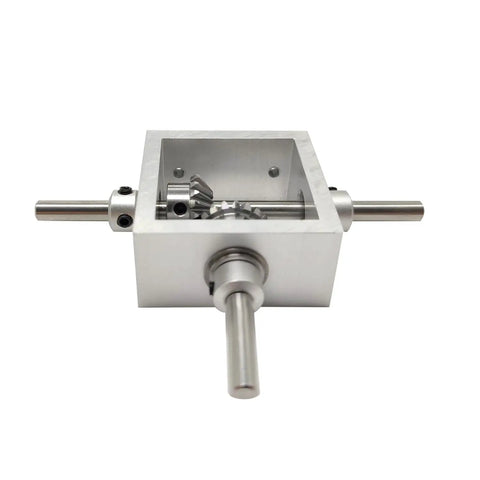 One To One Right Angle Bevel Gearbox For DIY Projects, 1 Module, 20 Teeth, 90 Degree Drive, 8mm Shaft in aluminum alloy