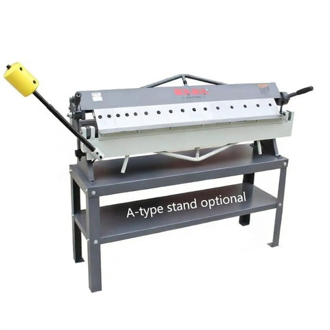 Built Tough 48 Inch Box And Pan Sheet Metal Brake Handling 16 Gauge Mild Steel, featuring adjustable gap and removable fingers.