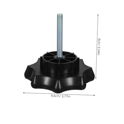 Heavy Duty Spare Tire Hold Screw High Strength Wheel Mounting Bolt with black finish, dimensions labeled for secure tire clamp installation