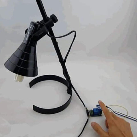 10 Piece TTP223B Capacitive Touch Switch Modules With Momentary Digital Touch Sensor installed on lamp