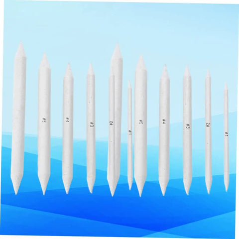 Two Piece Set Of Pro Drawing Stumps For Sketching And Blending, Paper Stumps For Graphite And Pastel, various sizes displayed