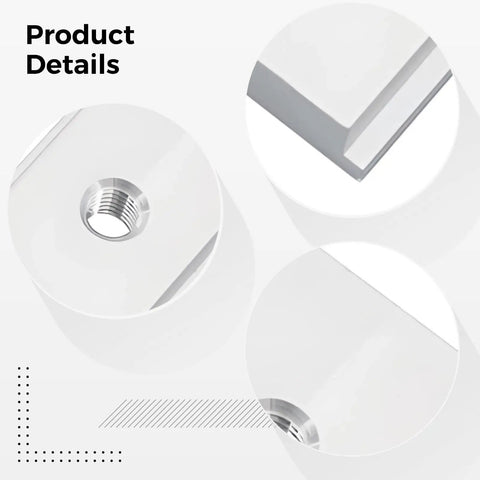 Close-up angles of aluminum T Slot Nut Assortment Kit Featuring 30 Aluminum T Track Hardware Pieces In M5 M6 M8 Drop In Nuts