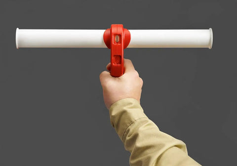 PTEC 30000 Pro Grade Tubular Tailpiece Extension Cutter One And A Quarter Inch Red With Auto Deburr And Bevel in hand