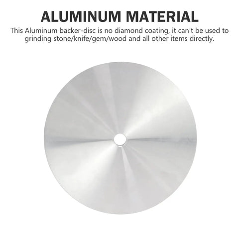 6 Inch Aluminum Master Lap Rock Solid Backing Plate With Half Inch Arbor And One Quarter Inch Thick for Diamond Flat Laps