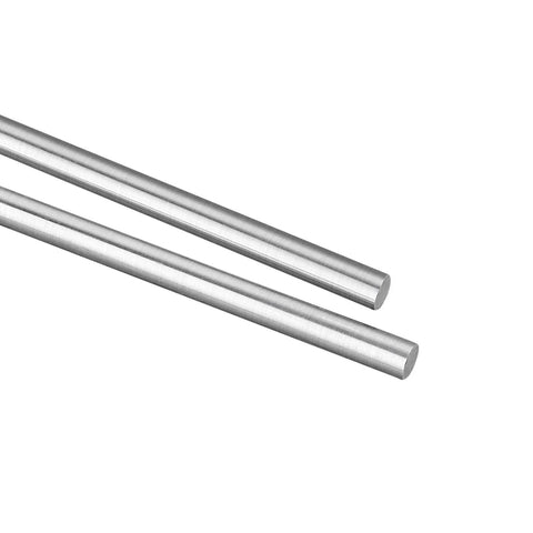 Ten Pack 8mm By 350mm Linear Motion Shaft For DIY CNC And 3D Printer Upgrades, steel rods side view