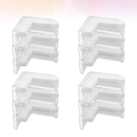 Safe Corner Protectors For Furniture With Double Sided Adhesive Tape 30 Pack PVC Corner Bumpers set in four stacks