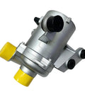 Heavy Duty Coolant System Water Pump For BMW 1 Series And 3 Series, durable aluminum design with yellow connectors.
