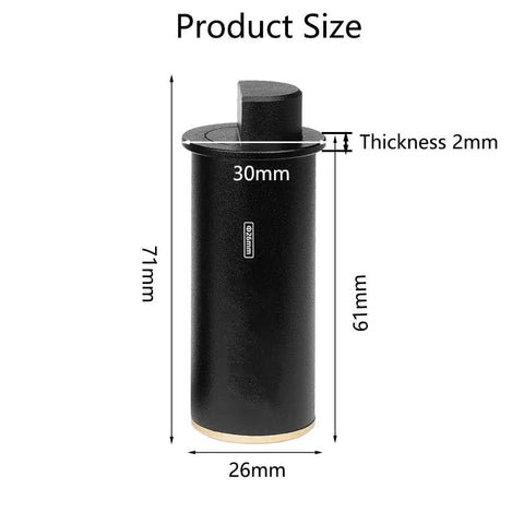 Smooth Operating Pop Up Bench Dogs For Workbenches Heavy Duty Metal Clamping, 71mm height, 26mm diameter, showing detailed dimensions.