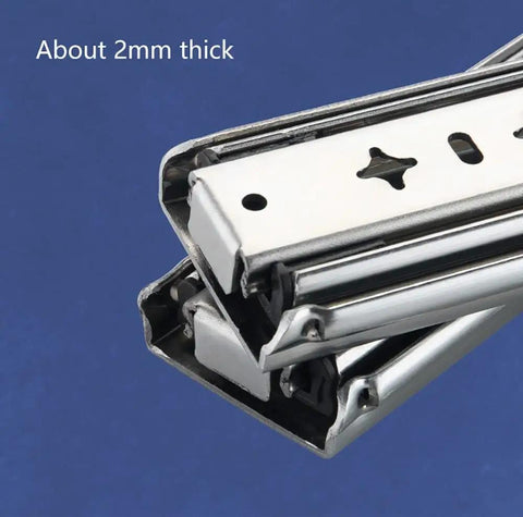 Heavy Duty 900Mm Full Extension Drawer Slides Ball Bearing Metal Rails Side Mount For Cabinets showing 2mm thick steel design.