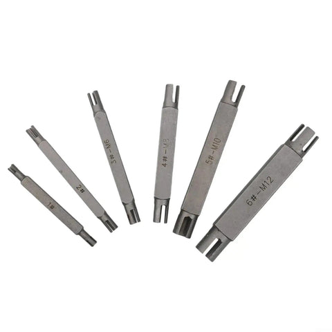 Top Notch 6 Piece Double Head Broken Tap Extractor Set For Stripped Screws 4mm To 12mm Heavy Duty Alloy Steel Screw Remover Repair Tool Kit, six sizes