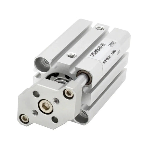 Rock Solid Compact Guide Rod Pneumatic Cylinder Zero Drama Smooth Gliding Air Actuator for light duty automation, aluminum, 5 to 100mm stroke.