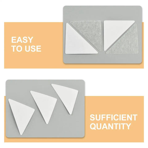 25 White Adhesive Collar Stays Disposable PVC Shirt Fixes Ditch The Droop With These Business Ready Collar Guards Keep Your Fit Fresh For Any Occasion Easy One Time Use Triangular Shape For Snug Hold displayed in a pack, showcasing ease of use and quantity.