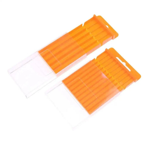 Orange Plastic Drill Bits Storage Box With Pull Out Design, Durable Tool Case For Twist Drills And Tap Accessories, Thickened Build