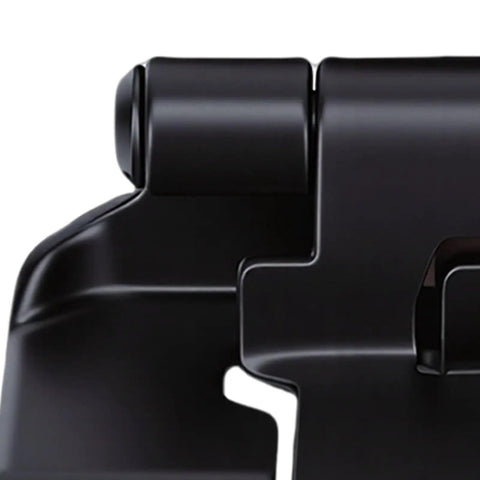 Close-up of Spring Self Closing Cabinet Hinge For 1/2 Inch Overlay Framed Cabinets Matte Black Steel With Screws Quiet Close Durable