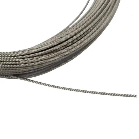 Built Different 304 Stainless Steel Cable Wire Rope 100 Ft 1 16 Inch 7 X 7 Braid for secure hanging and heavy loads.
